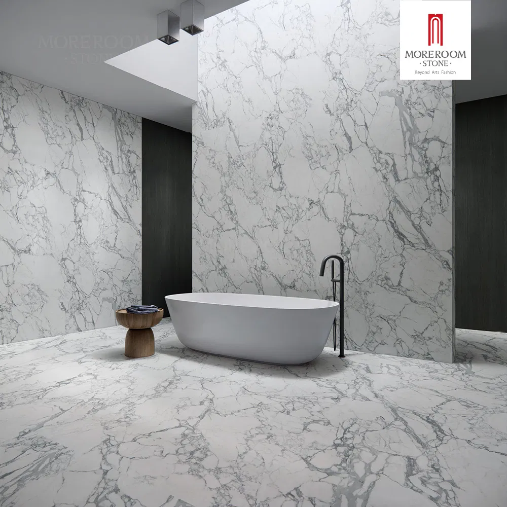 1200X2800mm Statuario White Artificial Marble Stone Look Porcelain Sintered Slab