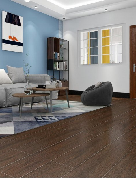 Full Glazed Polished Wood Look Anti-Slip Bathroom Living Room Tile