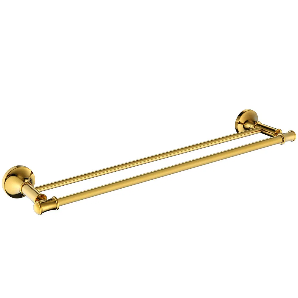 Bathroom Chrome Finish Brass Bathroom Accessory Wall Mounted Double Towel