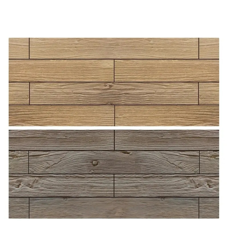 Anti-Slip Acid-Resistant Modified Clay Faux Wooden Look Porcelain Flooring Flexible Tile Facade