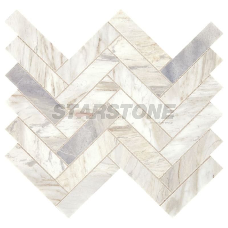 Factory Modern White Marble Polished Kitchen Backsplash Bathroom Floor Wall 30X30 Marble Mosaic Tile Marble Mosaic
