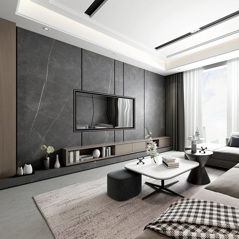 Customized Sintered Stone Kitchen Countertop Grey Sintered Stone Porcelain Slab Countertop