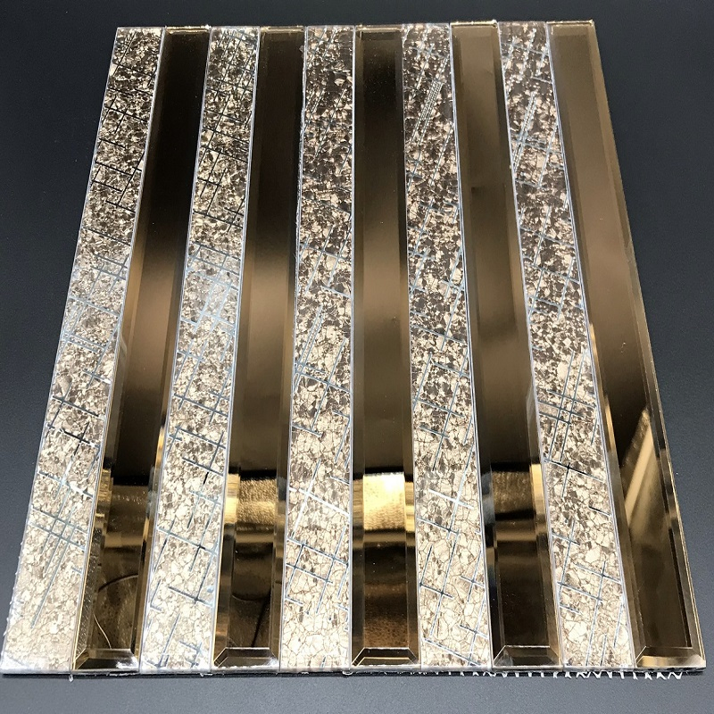 Decorative Crystal Mirror Glass Mosaic Tile for Bathroom /Hotel/Casino/Hotel Project Wall Decorations