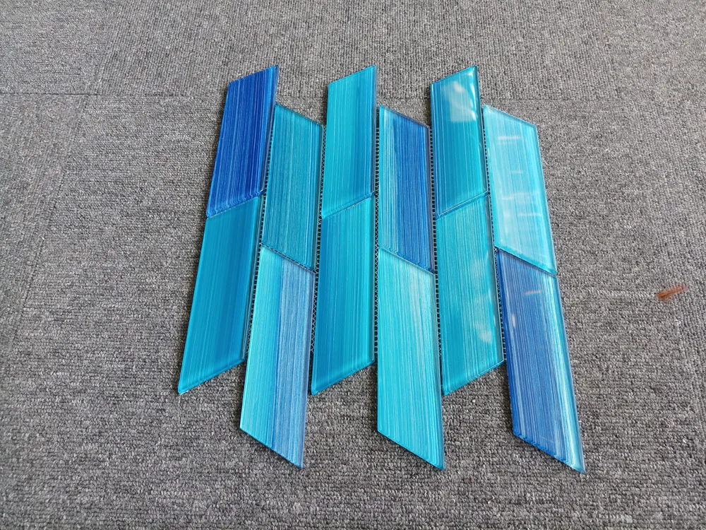 Blue Glass Mosaic Backsplash View 2