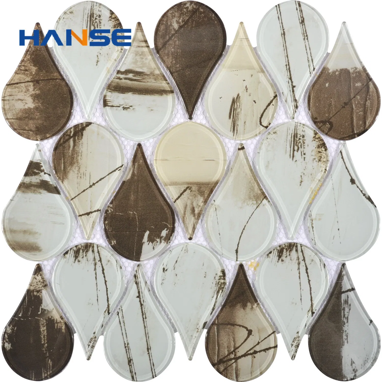 275X290mm Glass Mix Color Backsplash Mosaic Tile for Kitchen