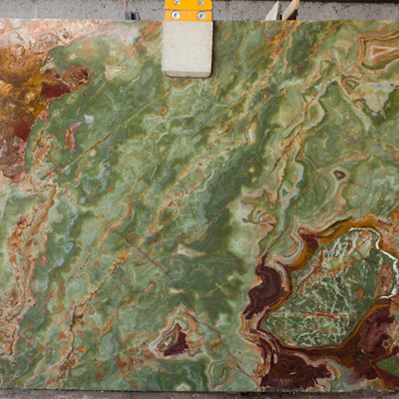 Factory Directly Price Bathroom Design Green Onyx Slab Marble Wall