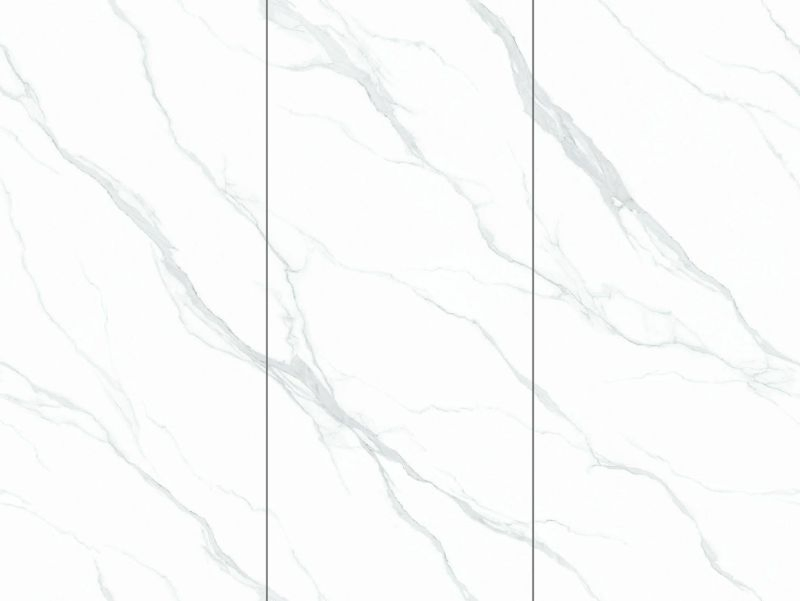 1200X2700mm Sintered Stone Polished White Large Format Tiles for Table Top or TV Background