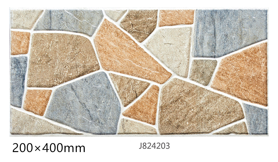 200*400mm Rustic Stone Ceramic Finish Tile for Decorative