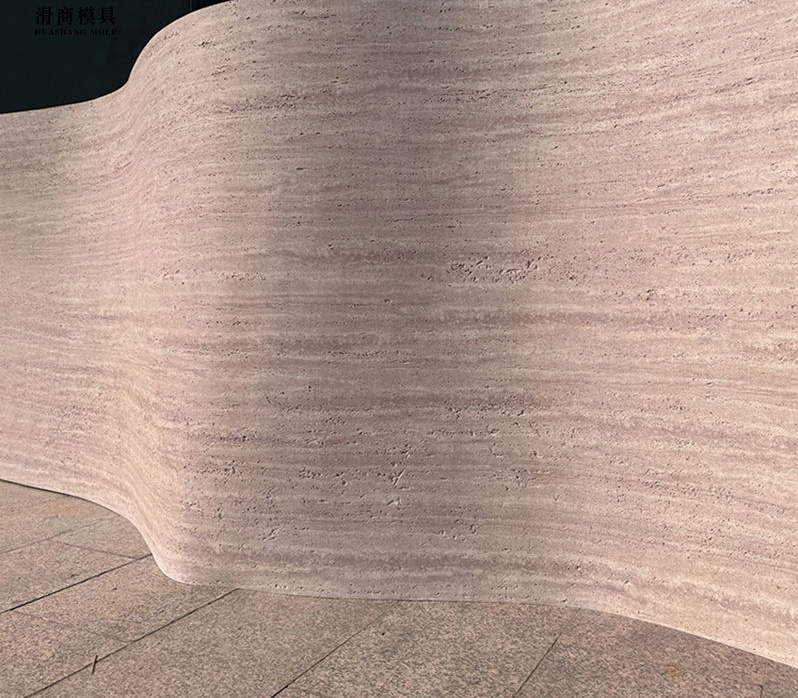 Mcm Flexible Tile Veneer Aluminum Fluted Wall Panel with Dull Luster Anti-Slip Sintered Stone Melamine Board for External Walls