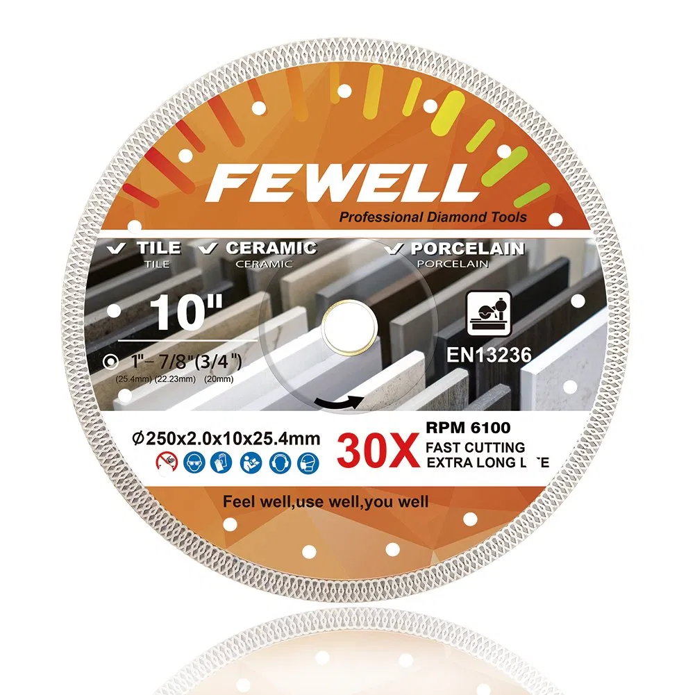 105mm 4" Hot Pressed Sintered Ultra Thin X Mesh Turbo Diamond Circular Saw Blade Dry or Wet Tile Cutting Disc