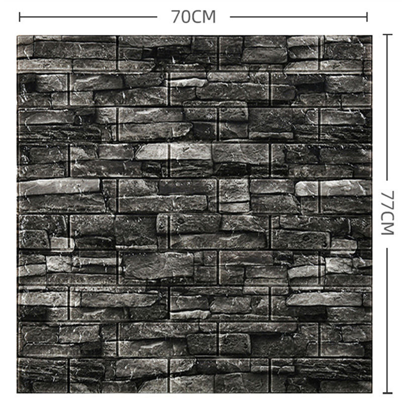 3D Stereoscopic Self-Adhesive Brick Wall Pasting for Kids' Bedroom 3D Wall Sticker Easy to DIY Suitable for Ceiling, Living