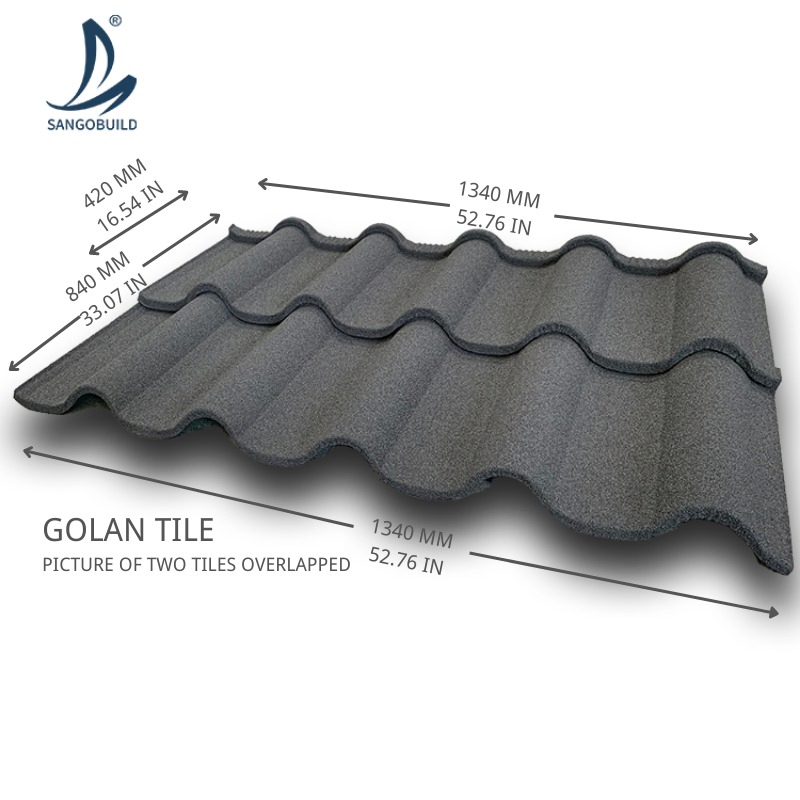 Roofing Materials Heat Resistant Top Construction Using Roof Tile Stone Coated Metal Roof Tiles
