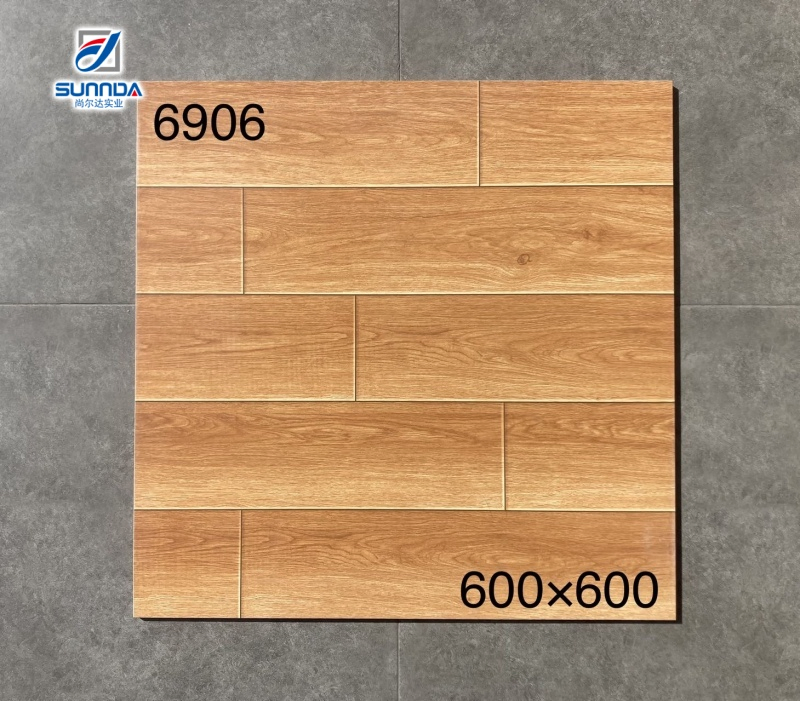 Building Materials Rectified Wooden Floor Tiles Matte Anti-Slip Porcelain Tile Wood Look