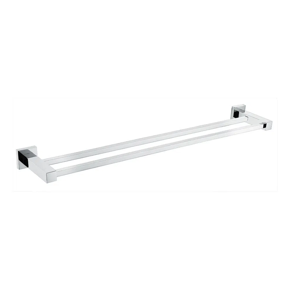 Bathroom Chrome Finish Brass Bathroom Accessory Wall Mounted Double Towel