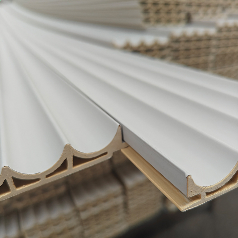 Interior Decorative Fluted 3D Wall Paper Wall Panel Fluted Wood Laminate