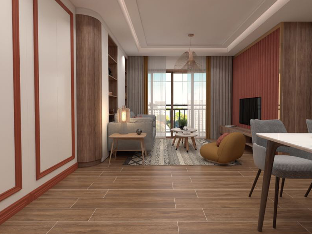 Modern Matte Finish Porcelain Tiles 200X1000mm Anti-Slip Wood Effect Ceramic Flooring Tile
