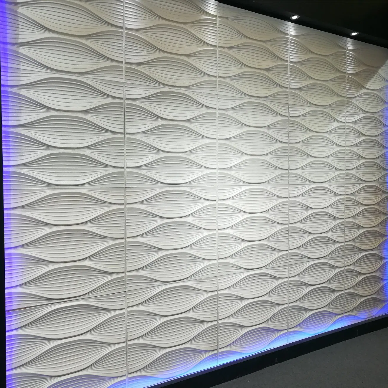 Manufacturer 625mm*800mm 3D Plant Fiber Wall Panels Decorative Paintable Art 3D Wall Tiles