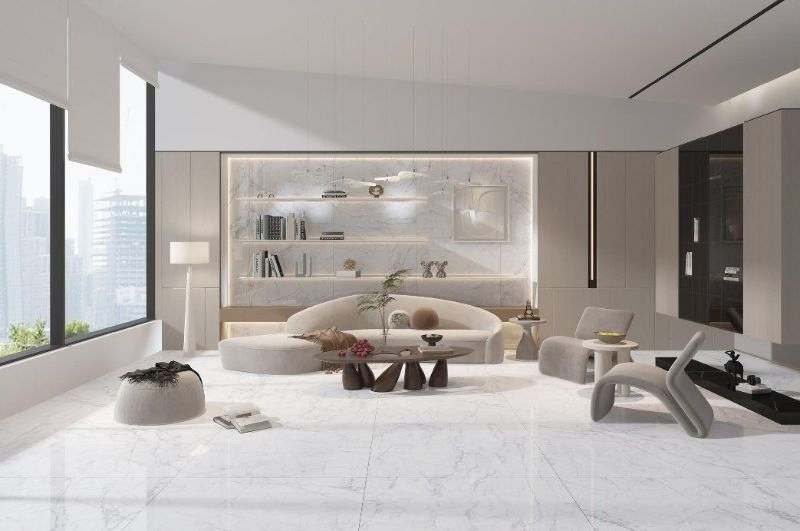 Popular White Sintered Stone Big Slab Faux Marble Artificial Stone Porcelain Slab for Kitcheen Wall panel and Countertop