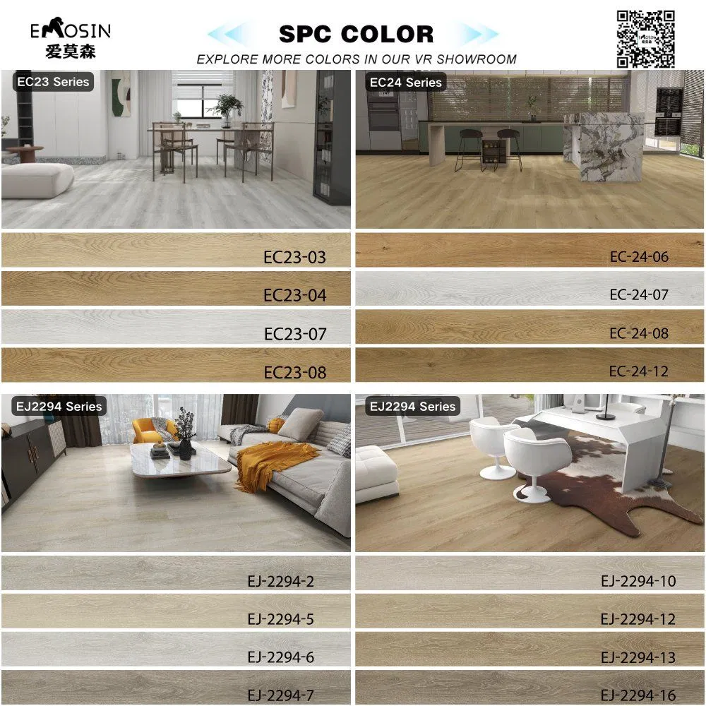 New Design High Gloss Non-Slip Home Decoration Spc Vinyl Flooring Plank Tile