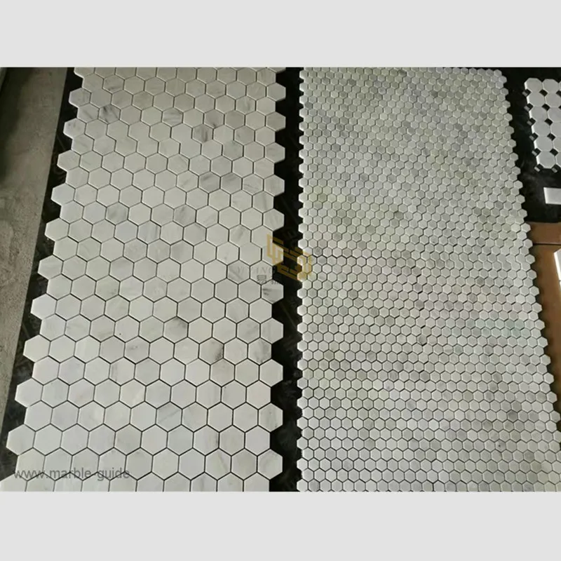 Natural White Marble Mosaic Hexagon Tiles for Wall Decoration/Kitchen/Backsplash Swimming Pool