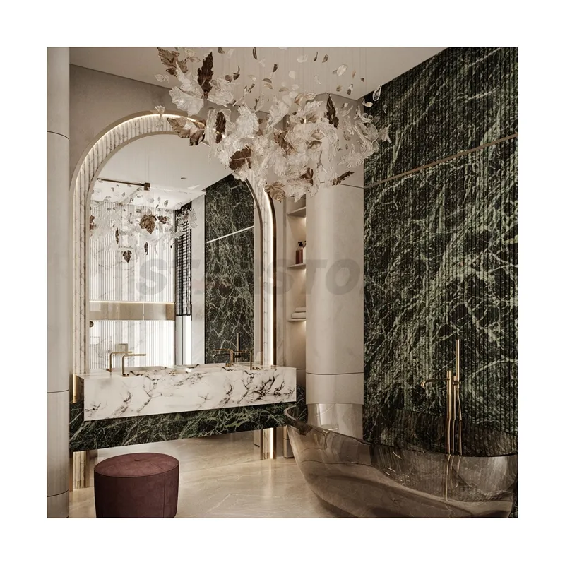 Natural Stone Marble Bathroom Shower Wall