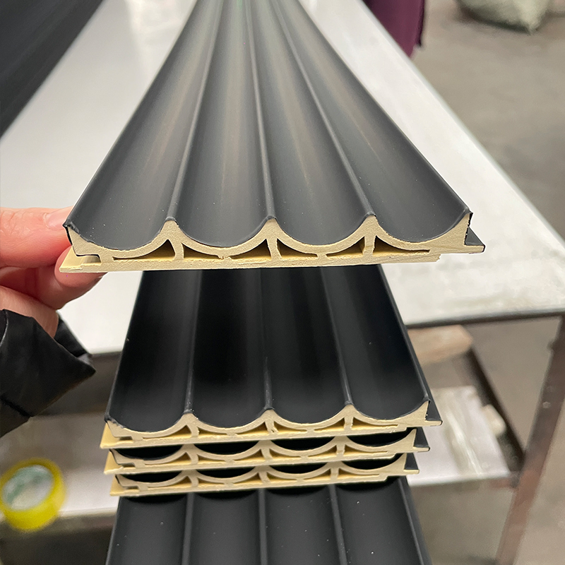 Interior Decorative Fluted 3D Wall Paper Wall Panel Fluted Wood Laminate