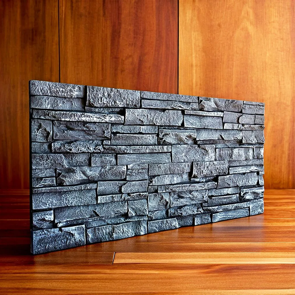 3D Waterproof Faux Stone Decorative Exterior Wall Panel Polyurethane Artificial Wall Cladding Facade Covering Tile for Building Wall Decoration