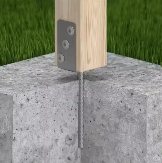 Cheap And Of High Quality Galvanised Steel Bolt Down Square Post Fence Foot Base Support Post Holder