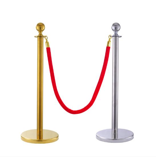 Hotel Bank Queue Pole Line Divider Stand Post Stainless Steel Bollard Stanchion Barrier