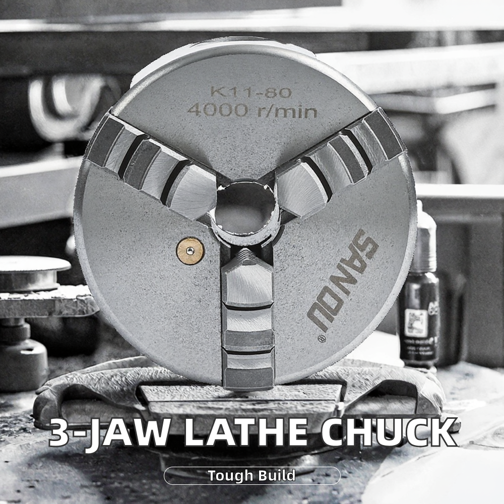 Heavy Duty Three Jaw Universal Scroll Lathe Chuck K11 Series for Mazak DMG Mori, Steel Body High Accuracy 6 Inch 8 Inch