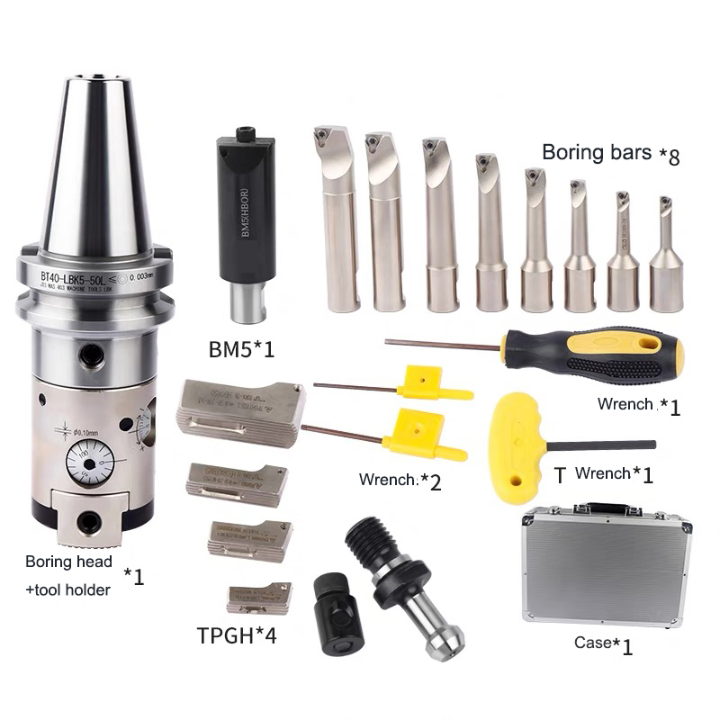High Precision 0.002mm Fine Micro Boring System 6-150mm Boring Head Steel BT40 BT50 HSK63A SK40 SK50 HBOR50 HBOR63 Micro Boring