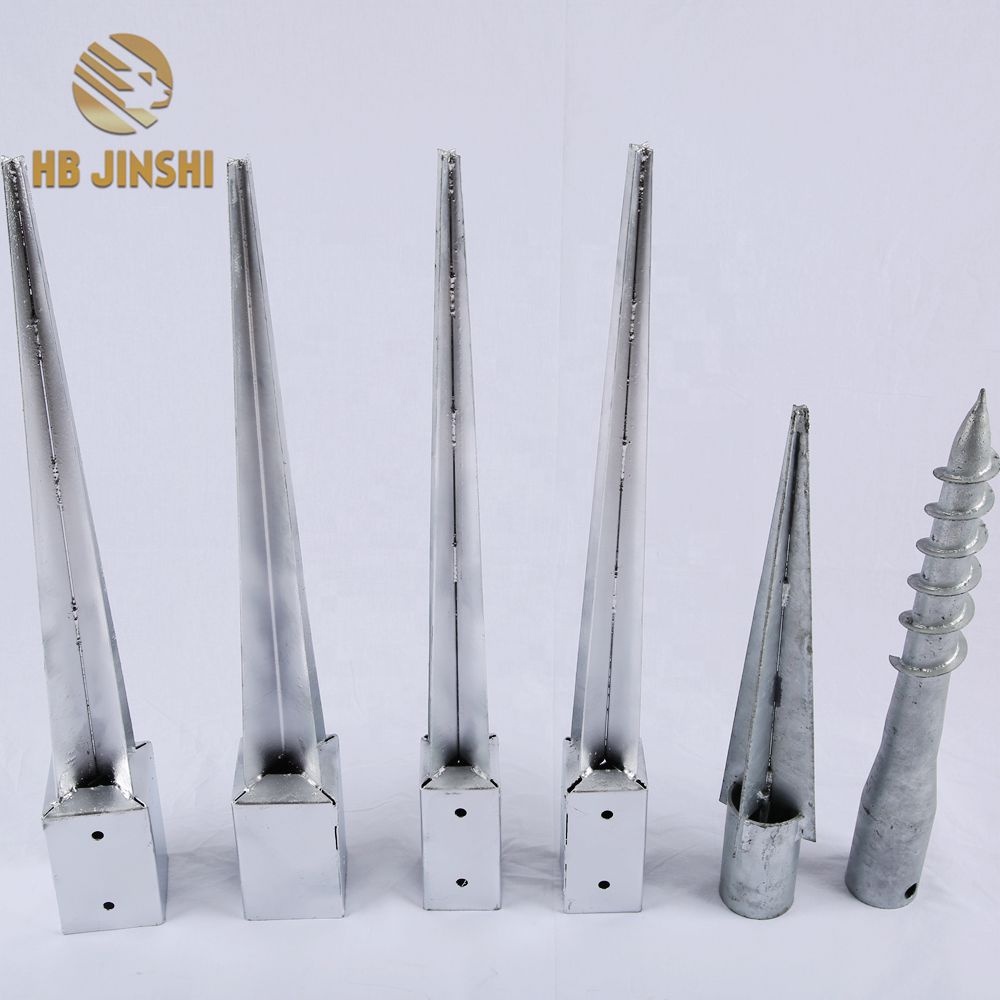 Galvanized Ground Screw Pole Anchor|fence Post Spike