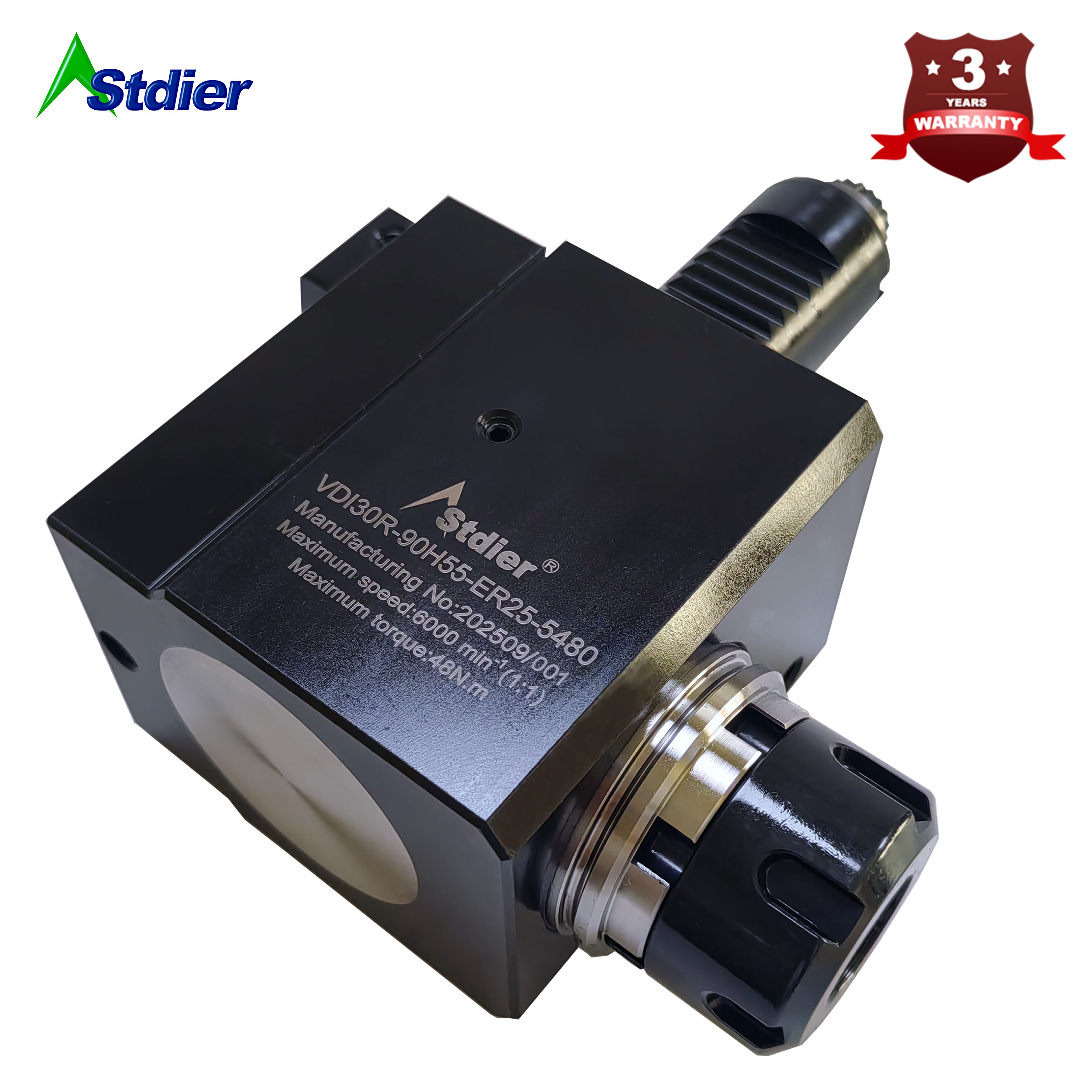 Custom VDI50-5480-ER32-90 Radial Drive Block Power Tool Holder (Alloy Precision 0.005mm) for High Speed Milling Boring Tool