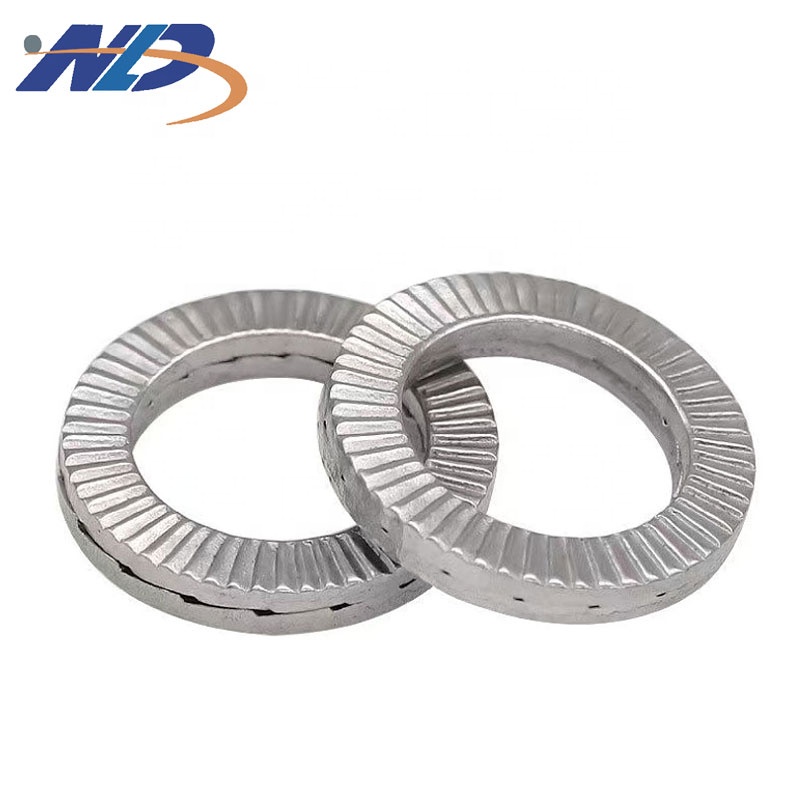 NLD Custom 2507 Steel M8 Dacromet Plated Double Self Locking Hastelloy C-276 Wedge Lock Washer