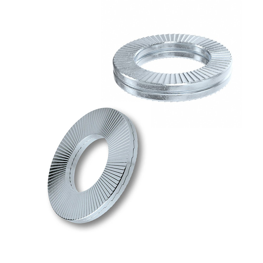 OEM Stainless Steel Wedge Lock Washer - Anti-Vibration Security Fastener for Prevents Loosening in Heavy Machinery