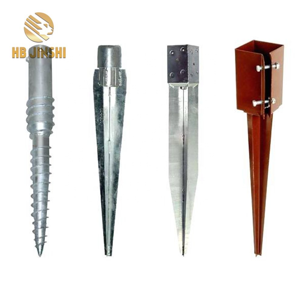 Galvanized Ground Screw Pole Anchor|fence Post Spike