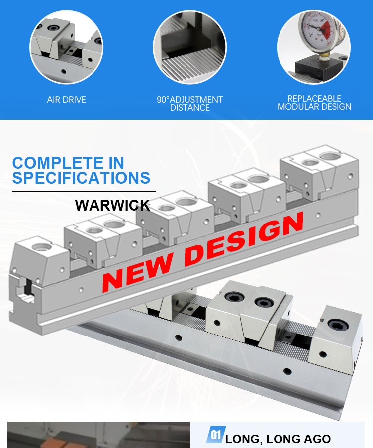 KSD50-500-4FD Universal Multiple Clamp Rail Vise in Row for Horizontal CNC Horizontal Machine Center