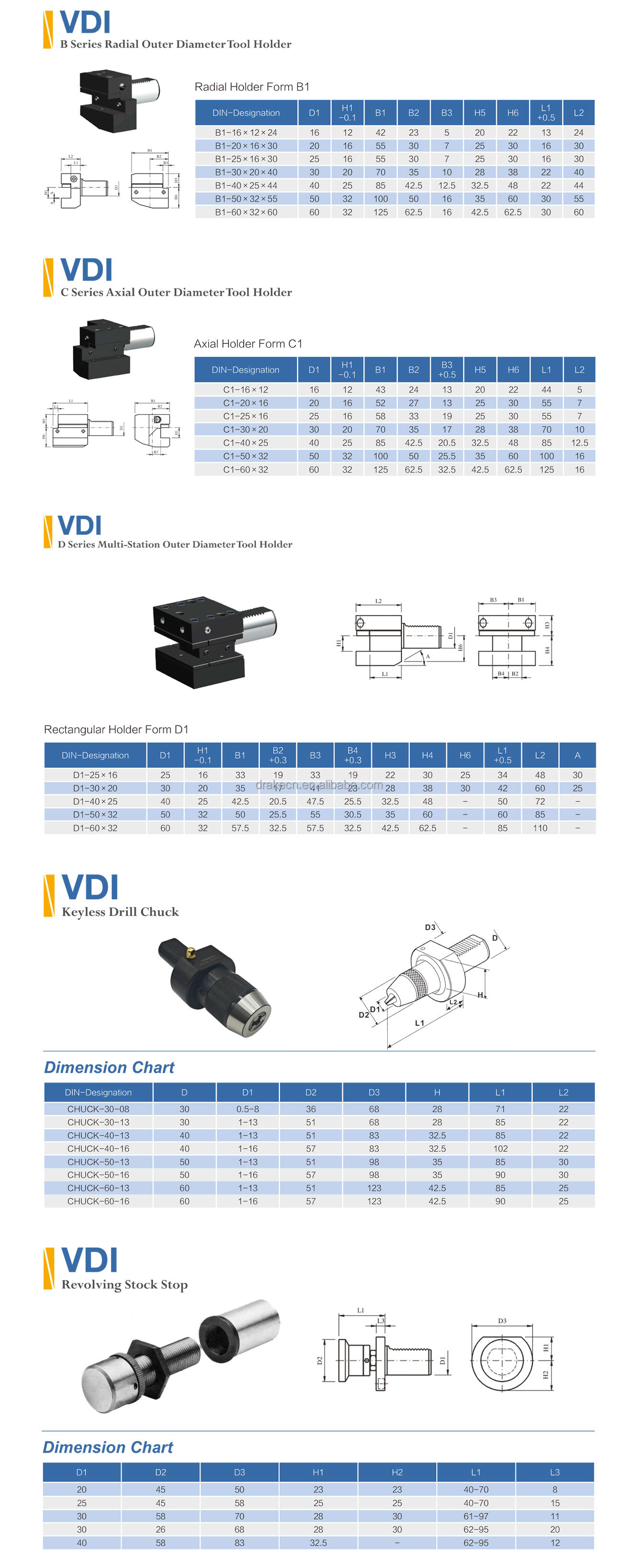 VDI Tool Holder Model Type A