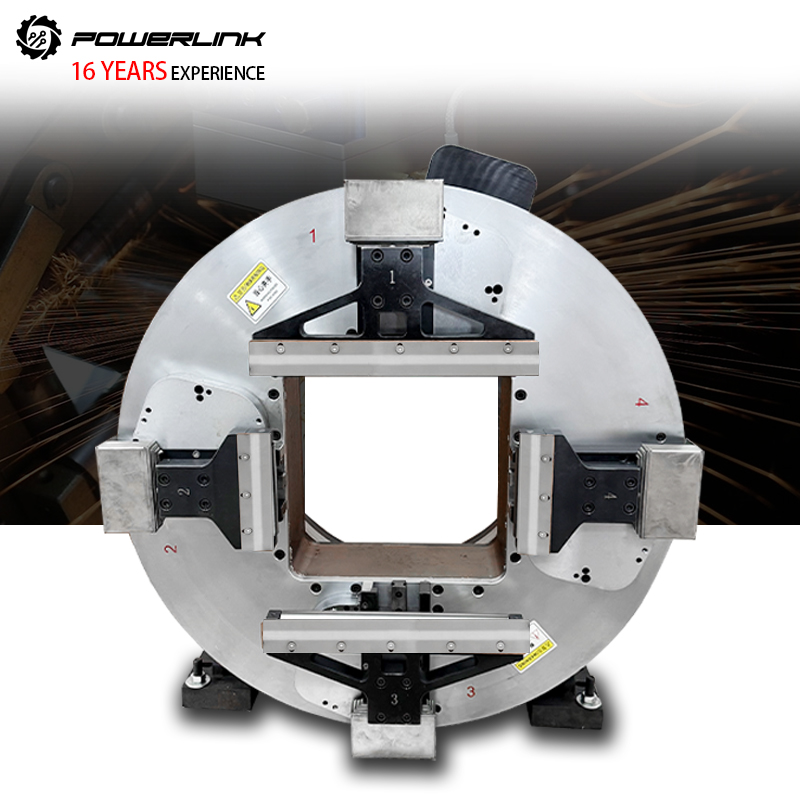 360mm Pneumatic 4 Jaws Laser Chuck Components Processing Round, Square, Rectangular, O-pipe, H-beam, Triangular Pipe
