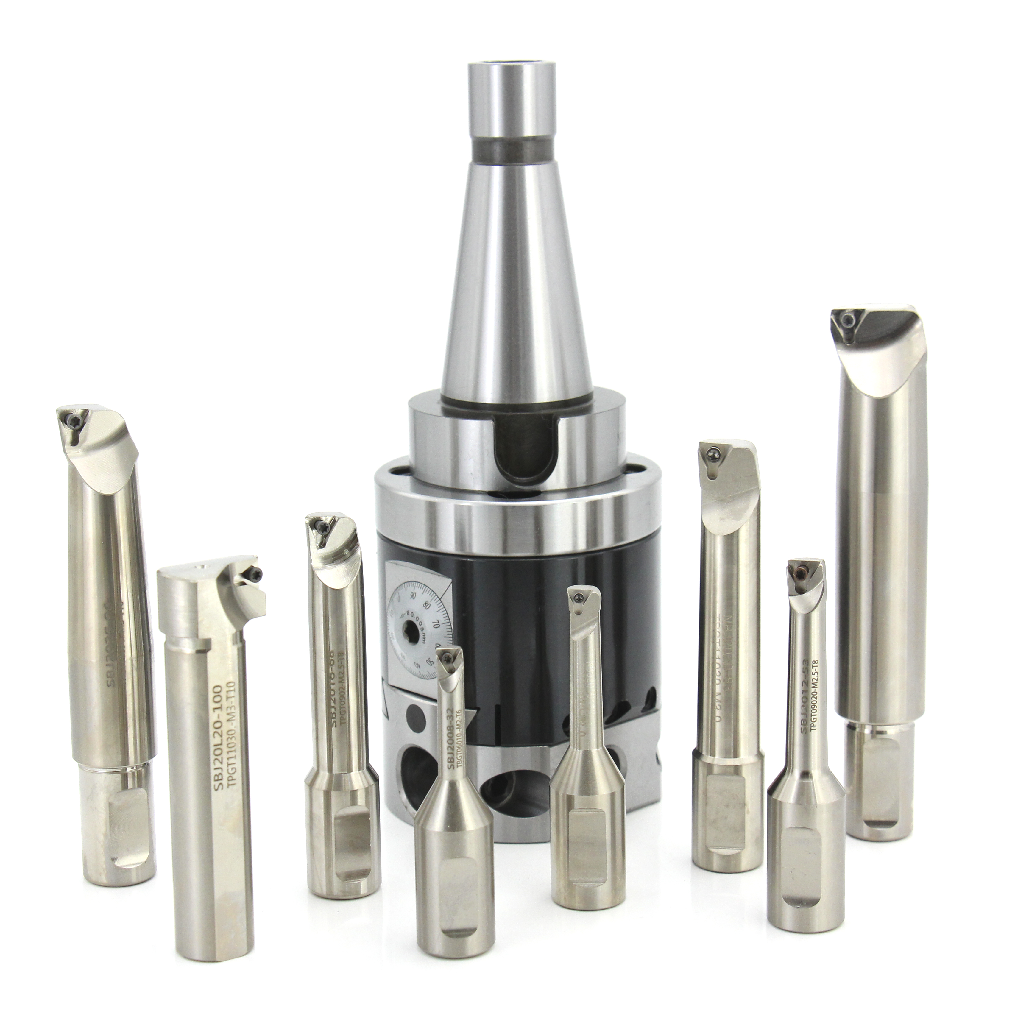 High precision boring head components