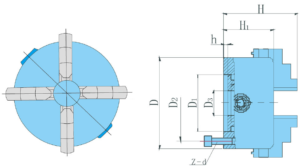 Chuck Mechanical Blueprint