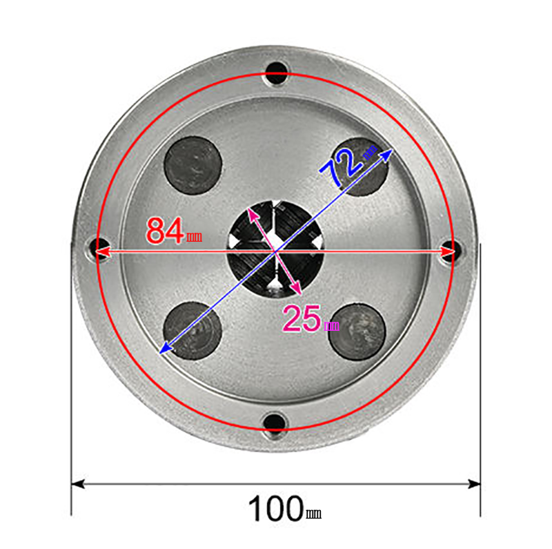 Durable 4 Jaw Independent Lathe Chuck 100mm K72-100 for Industrial Lathe Machining