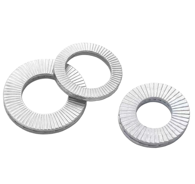 Wholesale Stainless Steel 304/316 Double Fold Self-Locking Toothed Washer DIN 25201 M3-M36 Standard Zinc Plain Surface Wedge