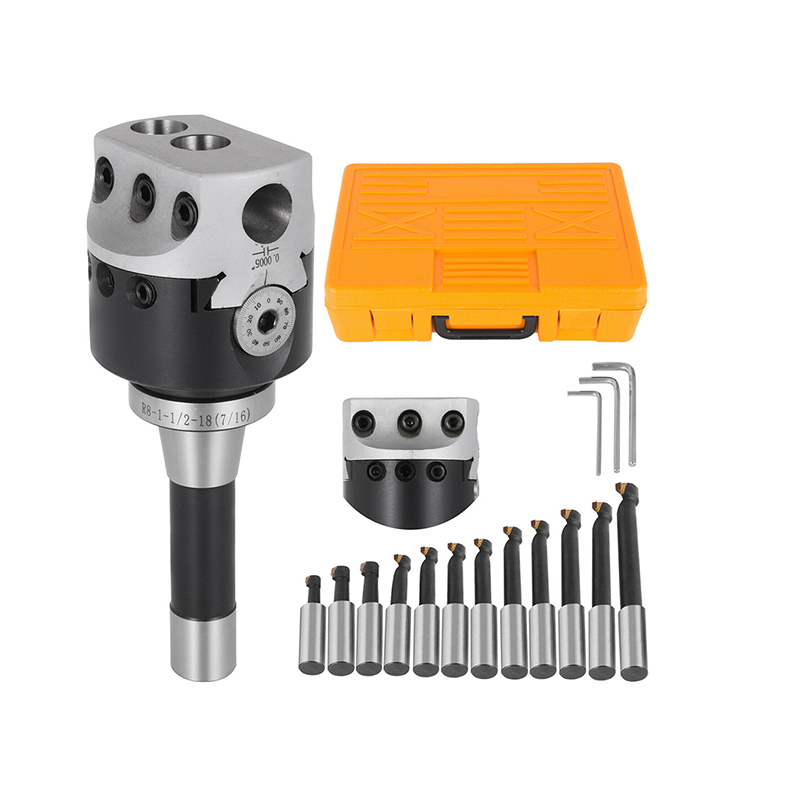 Tool Tree 9PCS F1-12MM Rough Boring Milling Head Set CNC Milling Machine Steel Material BT/NT/MT/SK/R8 Boring Shank 12-Month