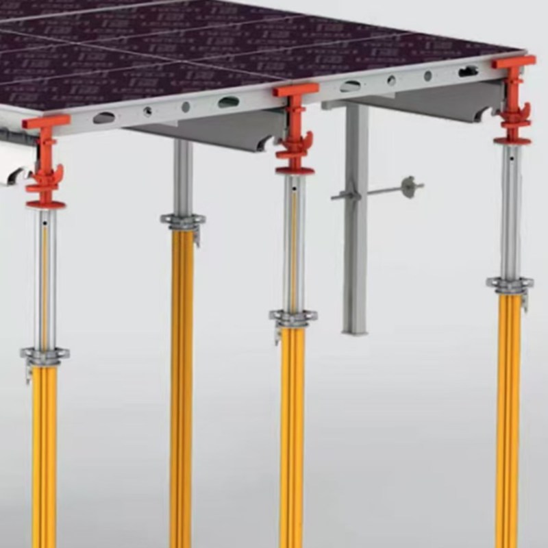 High Strength Adjustable Aluminum Alloy 6061-T6 Anodized Silver Modern Stable Shoring Prop Lightweight Formwork Support Post CE