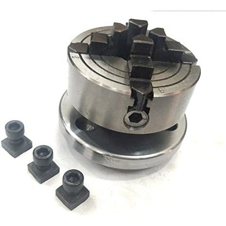Assorts 4-Jaw Independent Chuck 70mm M14 Thread Cast Iron & Tool Alloy Steel Milling Machine Back Plate T Nuts
