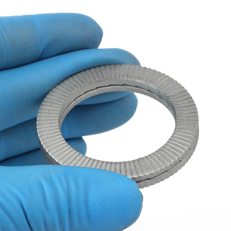 DIN 25201 Dacromet Plated Carbon Steel Double Fold Dual Stacked Wedge Self-locking Washer Wedge Lock Washer