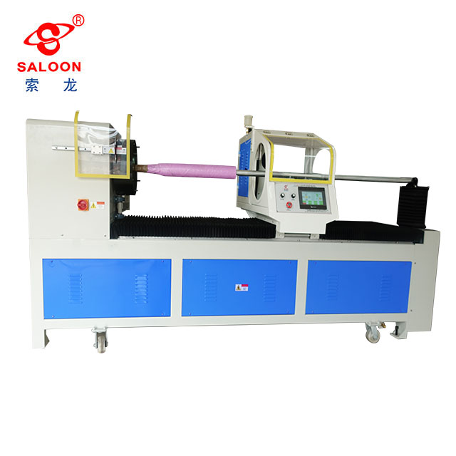 High Efficiency Motor-Driven Automatic Fabric Strip Cutting Machine Scroll Chuck for Textile Industry SALOON Brand SL-2016AS