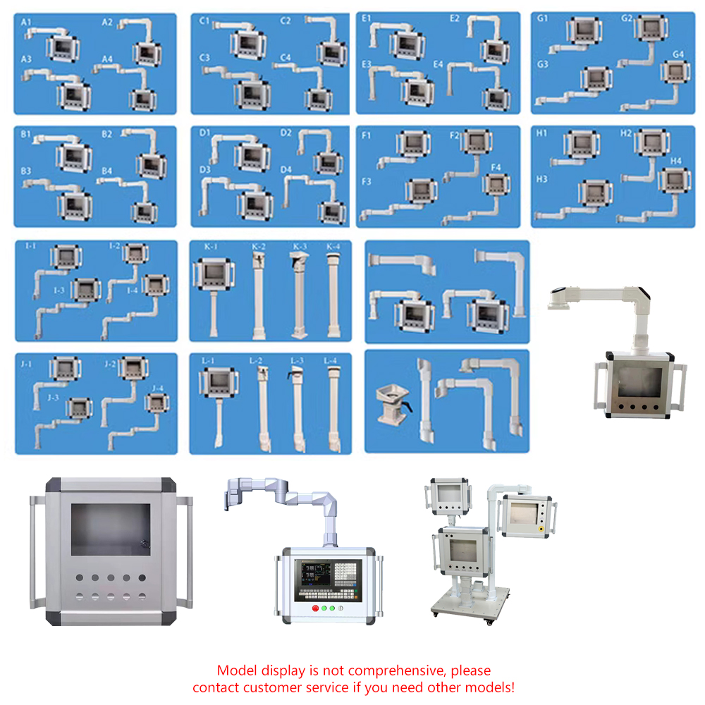High Quality White Aluminum Cantilever Operating Box HMI Arm System Support Milling Machine Tools Accessories Machining