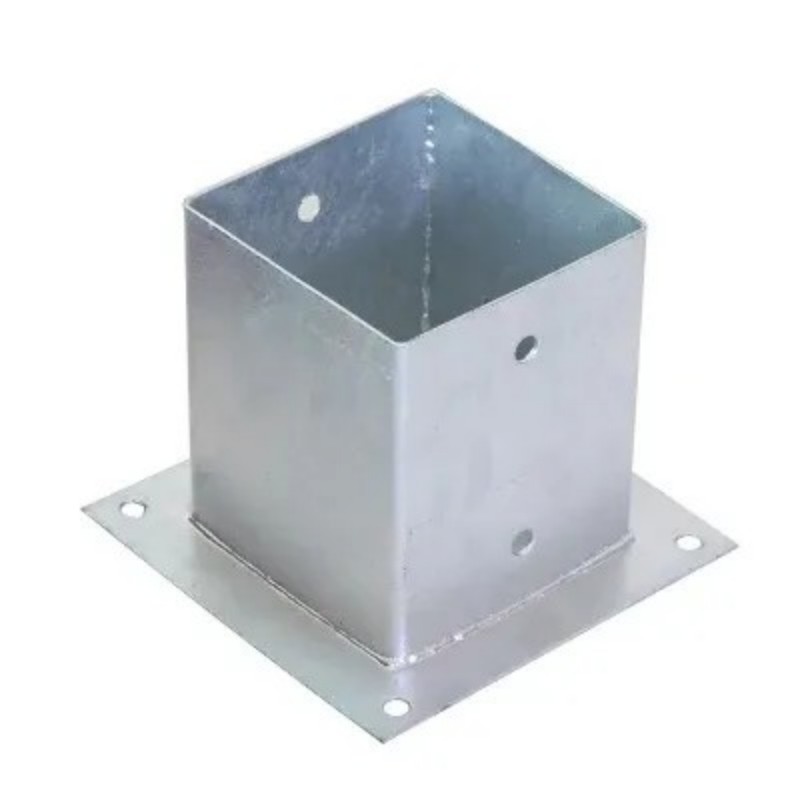 Cheap And Of High Quality Galvanised Steel Bolt Down Square Post Fence Foot Base Support Post Holder